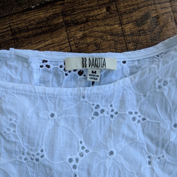 🔴Final Price BB Dakota White Chevelle Crop Blouse - Picture 5 of 8